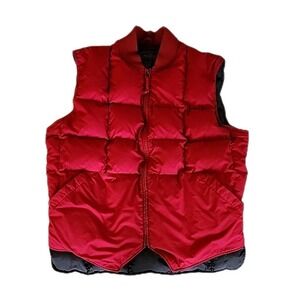 VTG 80s 90s Eddie Bauer Puffer Vest Goose Down Dropped Back Hem Jacket Mens XLT